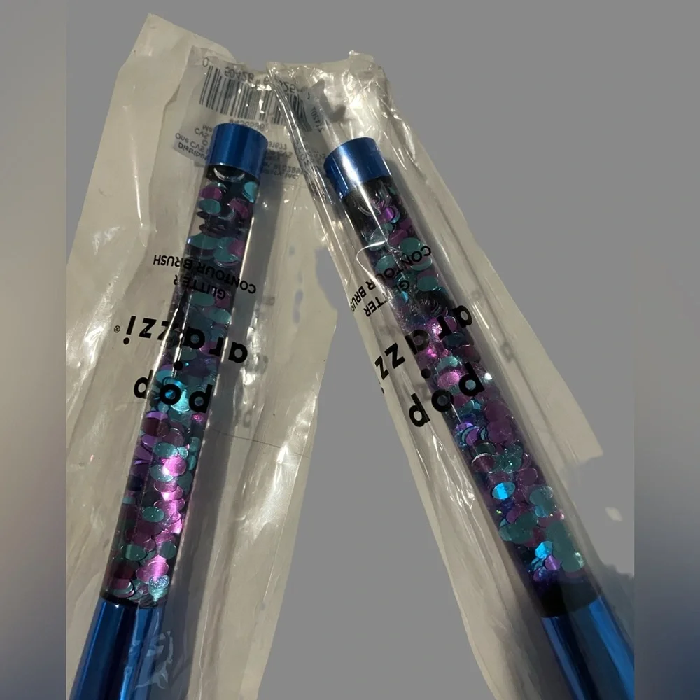 2 Pop Arazzi Glitter Contour Brushes TWO NEW IN PACKAGE